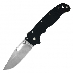 N Demko Knives AD20.5 G10 Black Peel Ply 205-D2-BLKPPG10-CP