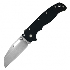 N Demko Knives AD20.5 G10 Black Peel Ply 205-D2-BLKPPG10-SF
