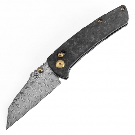 N Kansept Knives Main Street Damascus Shred Carbon K1015V1