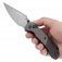 N Kansept Knives Fenrir Damascus Twill Carbon K1034S6