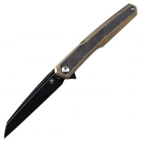 N Kansept Knives Arcus Golden Titanium + Black Micarta K1046A4