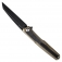 N Kansept Knives Arcus Golden Titanium + Black Micarta K1046A4