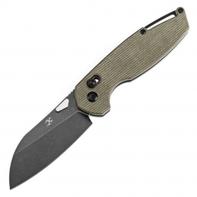 N Kansept Knives Tenable Model 6 Green Micarta T1022V2