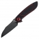 N Kansept Knives Tenable Prometheus Black Red G10 T1040A1