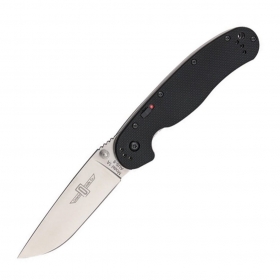 N Ontario RAT1A Folder Silver Plain Assisted Opener 8870