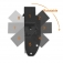 N QSP Knives Canary Brown Micarta Black Blade QS155-A2