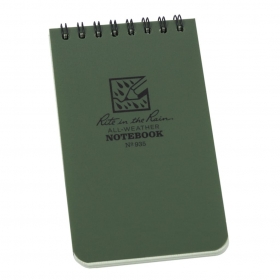 Notes Rite in the Rain 935 Pocket Top Spiral 3x5 Zielony