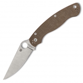 N Spyderco Military 2 Brown Micarta CPM CRU-WEAR C36MPCW2